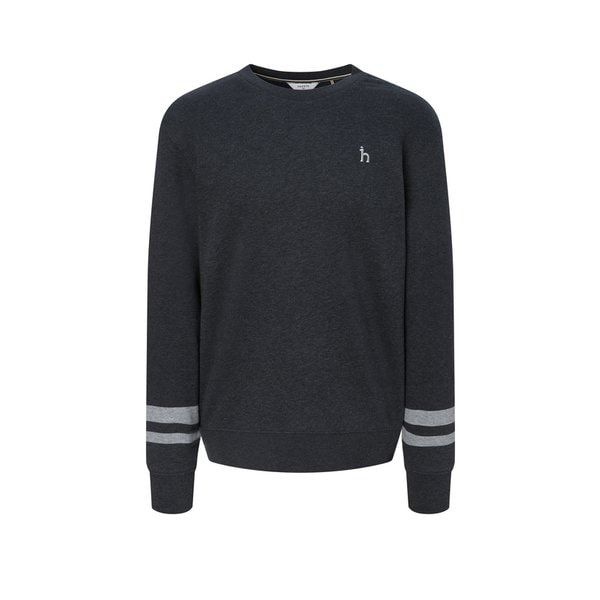 헤지스 <매장정품> HAZZYS 헤지스 [25FW] 차콜그레이 소매블럭 맨투맨 (HZTS5D344CG) 1081099