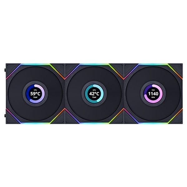 UnKnown LIAN-LI UNI FAN TL LCD 120 컨트롤러 3PACK 블랙