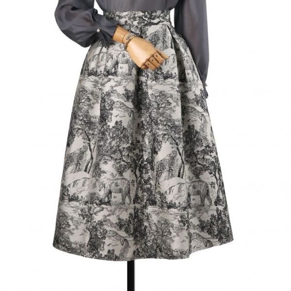 쉬즈나인 쉬즈나인 로드린 쟈가드 패턴 풀 스커트