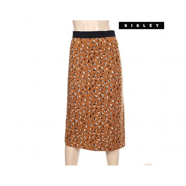 시슬리 (시슬리) 레오파드 밴딩 니트스커트 (SAKS10941_CA)