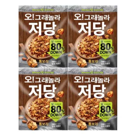 오리온 오 그래놀라 저당 통보리 900g 4개