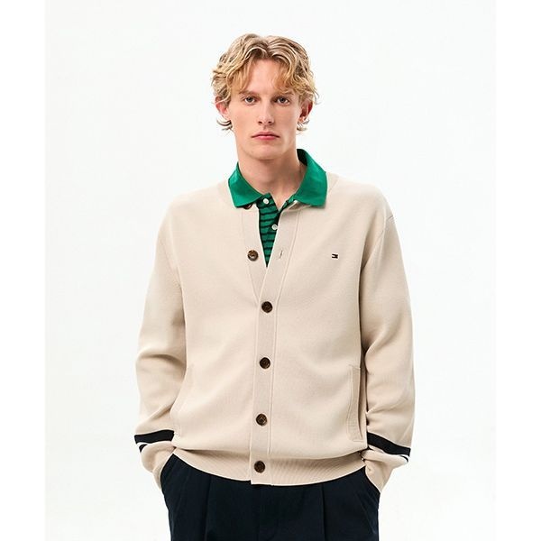 TOMMY HILFIGER <매장정품> 타미힐피거 Tommy Hilfiger 크루넥 가디건 (T12G0KCD720ML1Z00) T12G0KCD720ML1Z00 127380