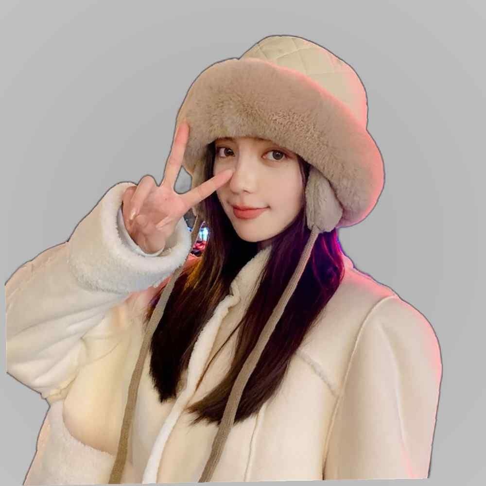 극강추위 엄청 따뜻한 퍼 귀달이 패딩 여성 버킷햇 여자모자 여성모자 패딩모자 패딩벙거지 귀달이모자