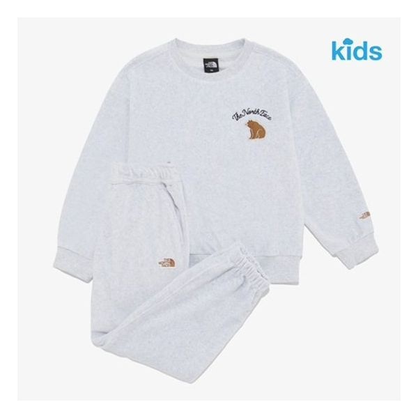 백화점정품 노스페이스 키즈 상하복 세트 선물 셋업 NM5MR62S 그레이 애니메이트 스웨트 상하세트 운동복 노스페이