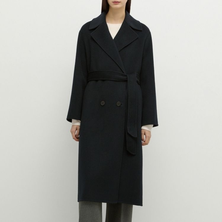 [롯데백화점] 쉬즈미스 울 혼방 벨티드 핸드메이드 더블 코트 SWHCTP42090 LE1220935635