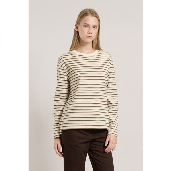 BCBG 올앤선드리 바티칸 스트라이프 티셔츠 A5WAX416_DG 3363832