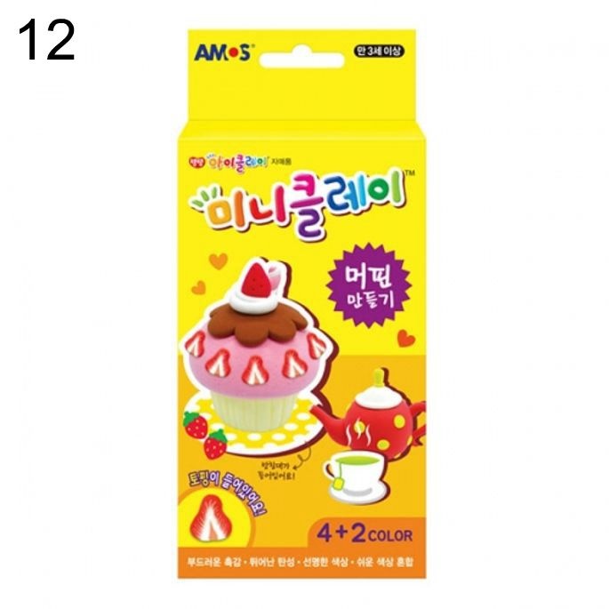 아모스 3000 미니클레이 머핀만들기 87x42x155mm 12개 [AVR9199]