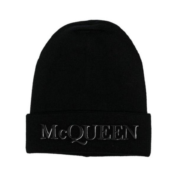 ALEXANDER MCQUEEN 알렉산더 맥퀸 [알렉산더맥퀸] 라프리마  로고 자수 캐시미어 비니 663195 4201Q 1078