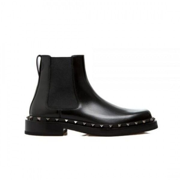 VALENTINO 발렌티노 [발렌티노] 라프리마  락스터드 첼시 부츠 3Y2S0H08 PMA 0NO