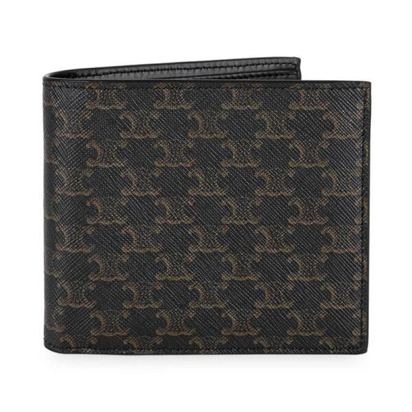 셀린느 [셀린느] 남성 트리오페 캔버스 코인 포켓 반지갑(블랙) 10C872BQB 38NO