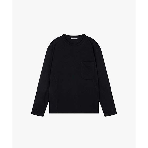 LIBERCLASSY LIBERCLASSY [24SS] LKS41381블랙 레귤러핏 긴팔 티셔츠 297806