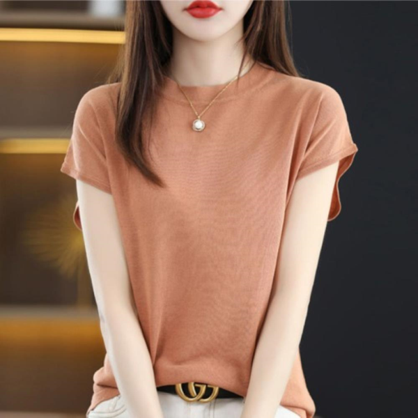 [패션플러스][다잇템]여자 여름 정장 출근룩 쿨링 반팔 니트