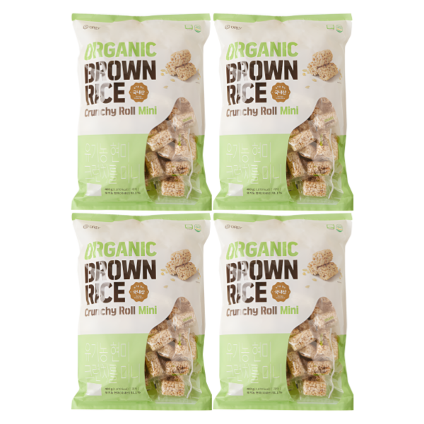 그린컴보드 롯데리아 올리 유기농 현미 미니 크런치롤 480g 4개