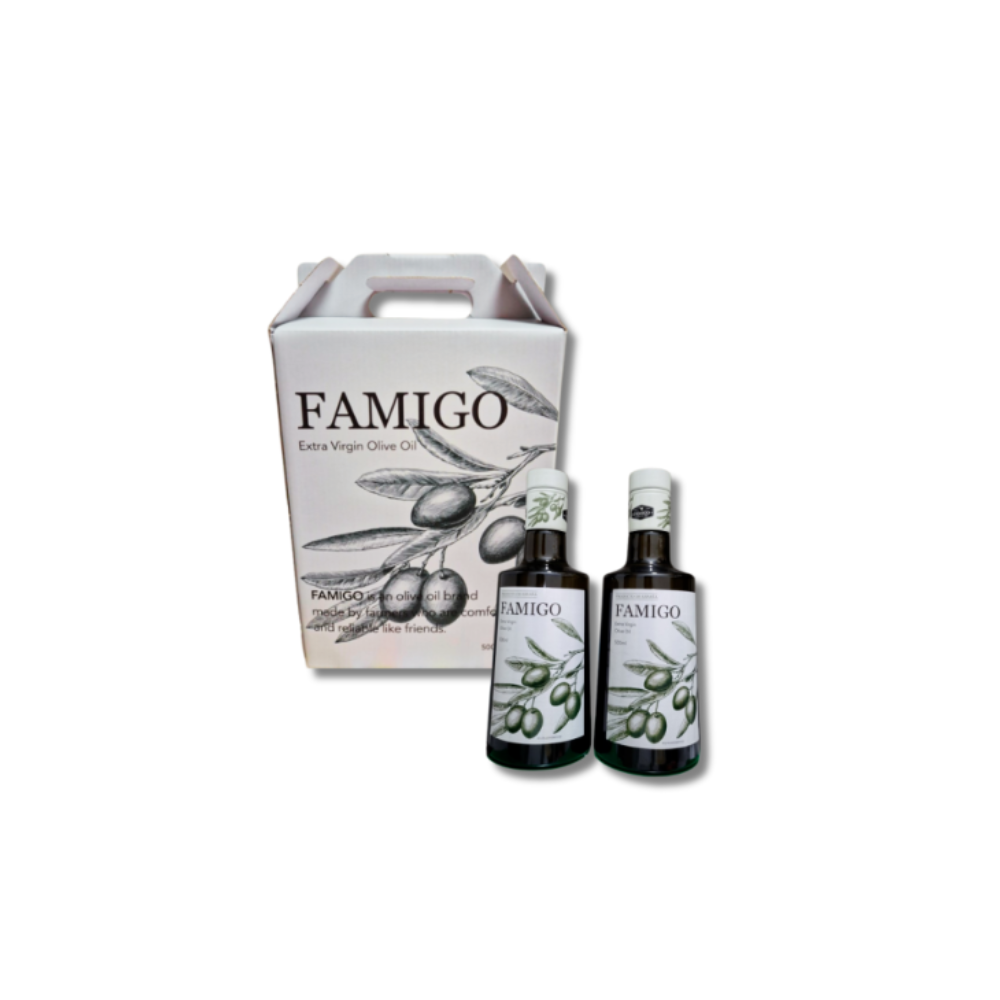 파미고 스페인 엑스트라버진 올리브오일 500ml  2병+선물세트
