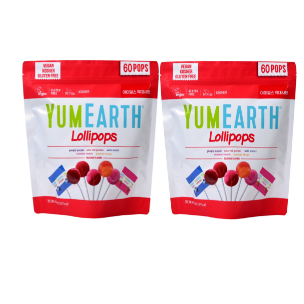 조앤스빌 롯데리아 야미얼스 유기농 막대사탕 419g 2개