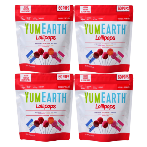 조앤스빌 롯데리아 야미얼스 유기농 막대사탕 419g 4개