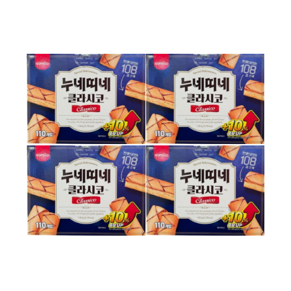삼립 롯데리아 삼립 누네띠네 클라시코 100개입 1.2kg 4개