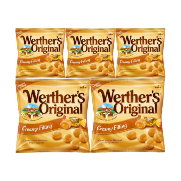 롯데 롯데리아 스톡 웨더스 오리지날 크리미 필링 캔디 80g X 5개