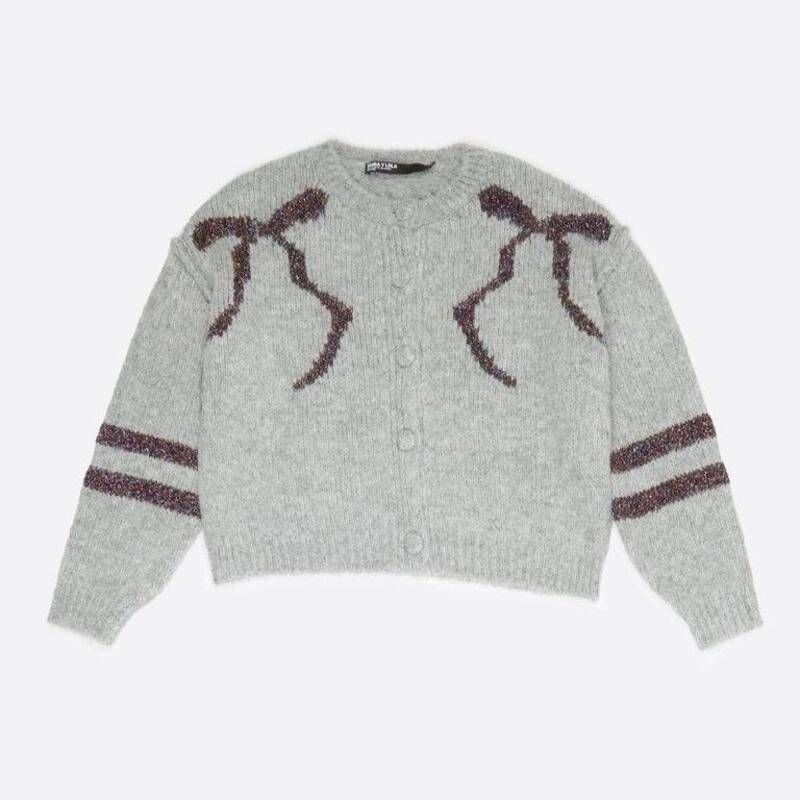 빔바이롤라 빔바이롤라 25FW 그레이 틴젤 벌룬 가디건_B256AWG001 854124