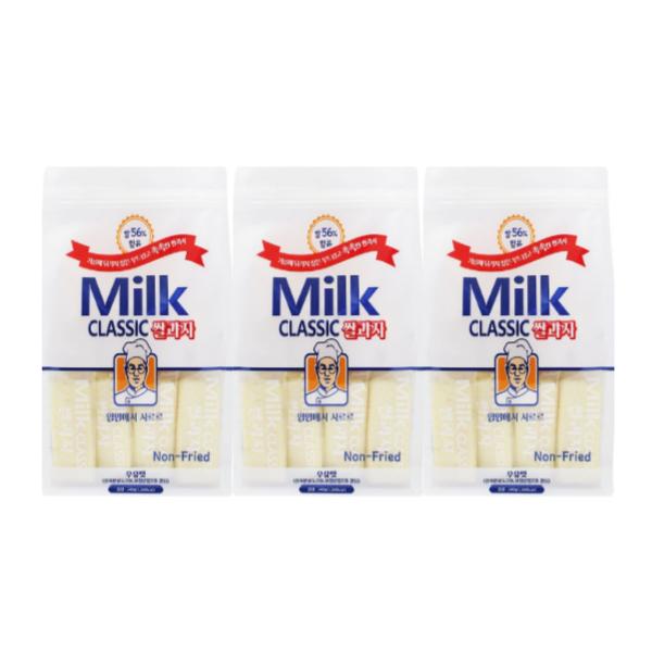 위아더월드 롯데리아 밀크 클래식 치즈맛 쌀과자 240g 3개