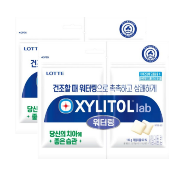 롯데 자일리톨 랩 워터링 리필 115g x2
