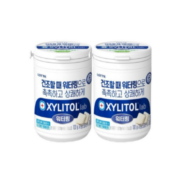 롯데 자일리톨 랩 워터링 용기 100g x2개