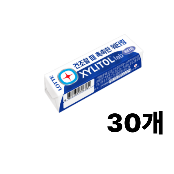 롯데 자일리톨 랩 워터링 껌 24g  x 30개