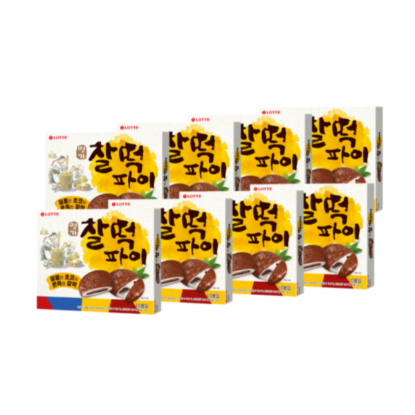 롯데 롯데리아 롯데 명가 찰떡파이 350g 8개