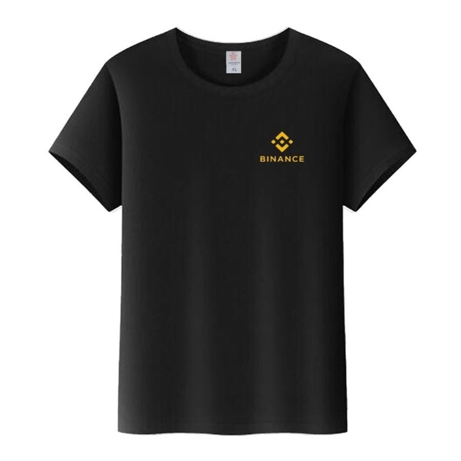[해외] 바이낸스 반팔 티셔츠 단체 작은 코인 로고 반팔티 빅사이즈 큰