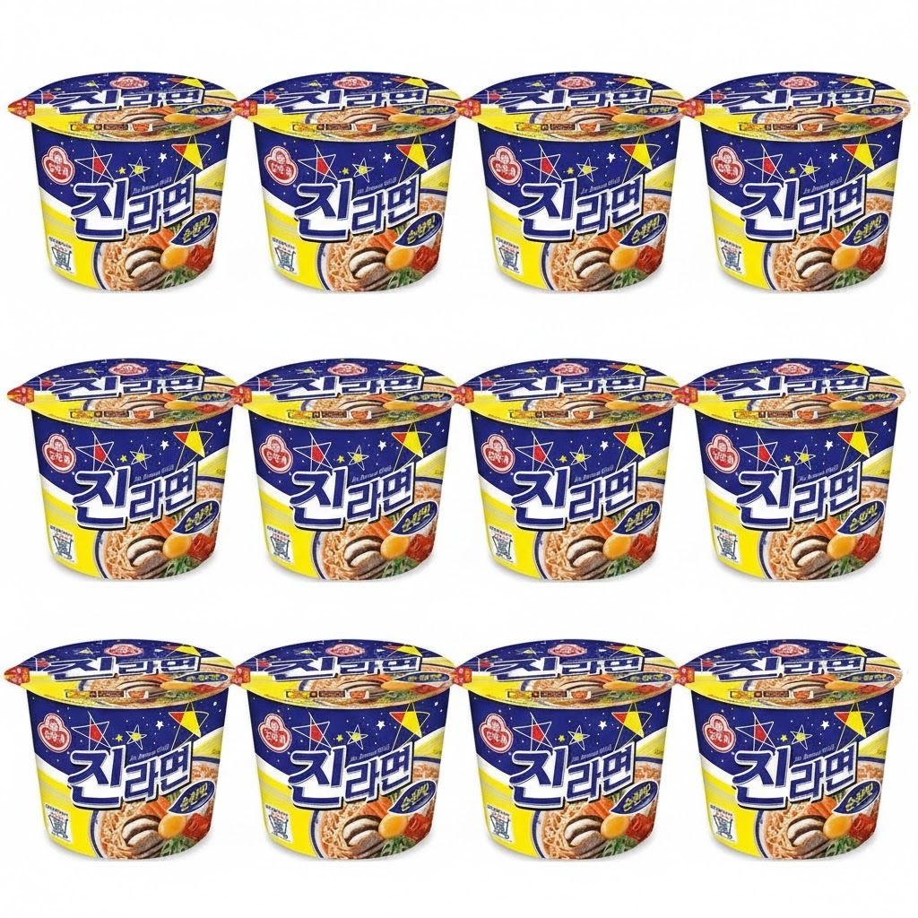 오뚜기/삼양 오뚜기 진라면 순한맛 컵라면 큰컵 110g 12개 간식 야식