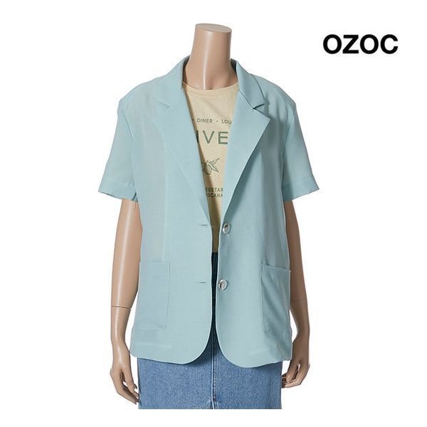 OZOC_SP [오조크] 숄더 퍼프 스프링 포켓 반팔 자켓 (K75-41404) 209204