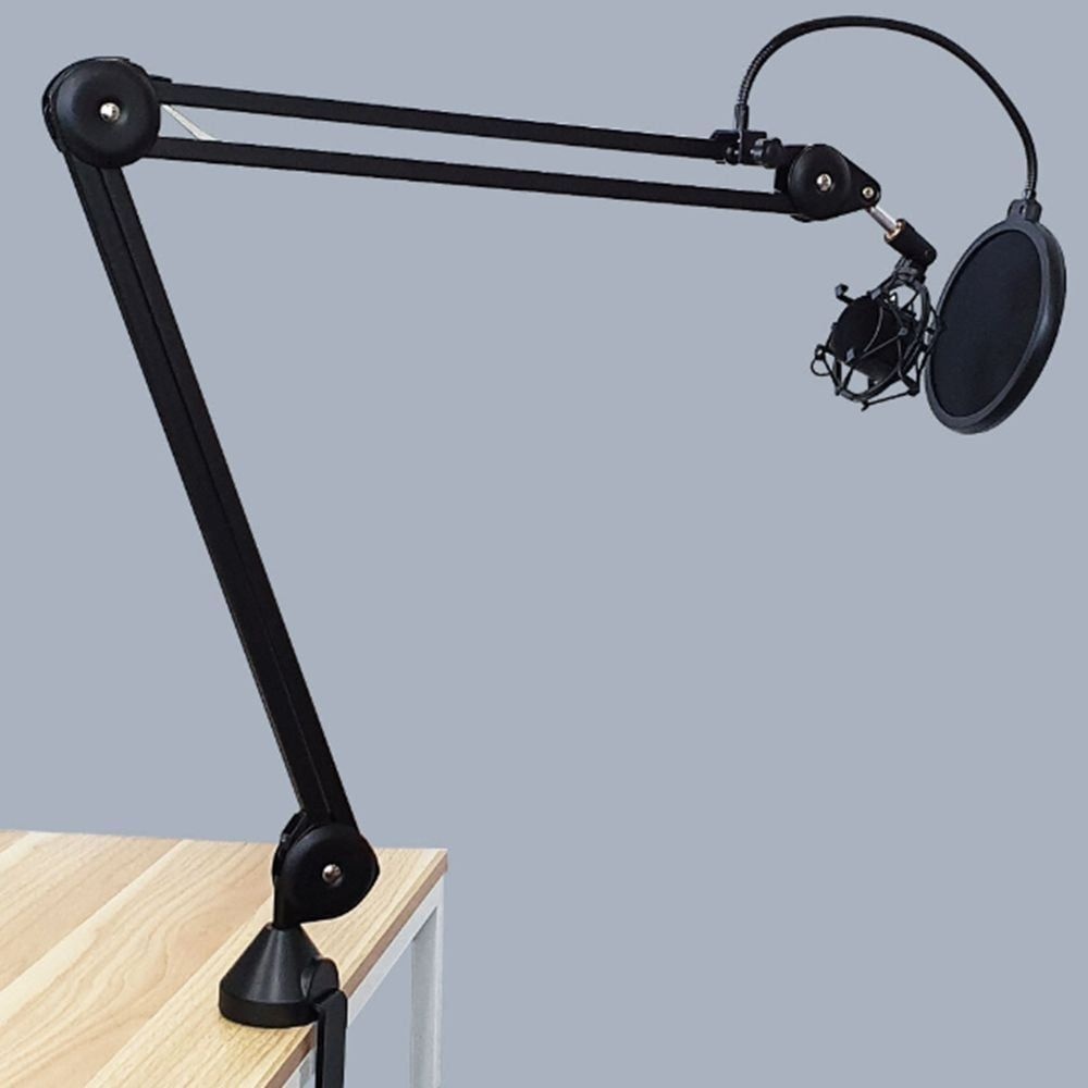 상세설명참조 마이크거치대 탁상용 ufo마이크 관절 스탠드 검정