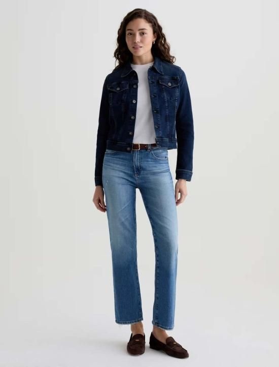 아드리아노 골드슈미드 데님 팬츠 Ag Jeans Brinley 미드 라이즈 스트레이트 진 16년 소어링