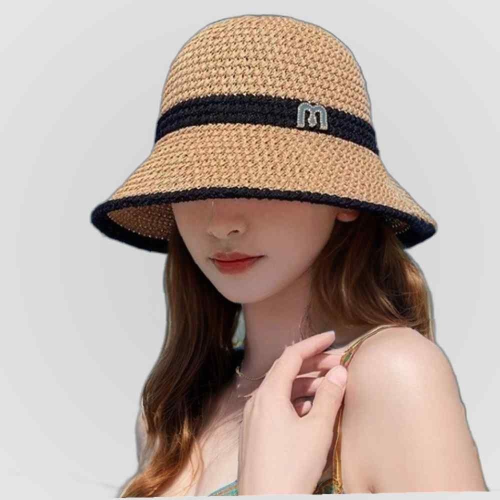 베이직 외출용 바캉스 휴가 휴양지 시원한 라탄모자 자외선차단모자 휴가버킷햇 해변모자 야외활동모자