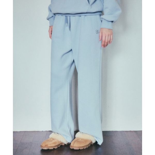 웬즈데이오아시스포우먼 W/소프트 파스텔 기모 와이드 스트링 스웻팬츠 ASH 블루 W25 PT31 1948548
