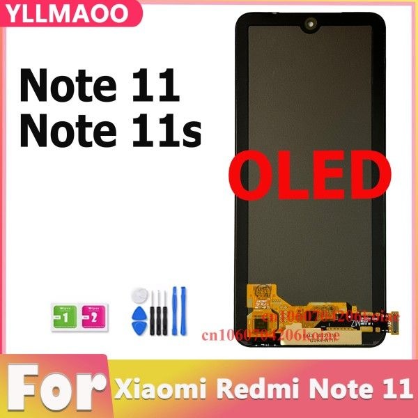 샤오미 레드미 노트 11 4G 용 OLED LCD 디스플레이 터치