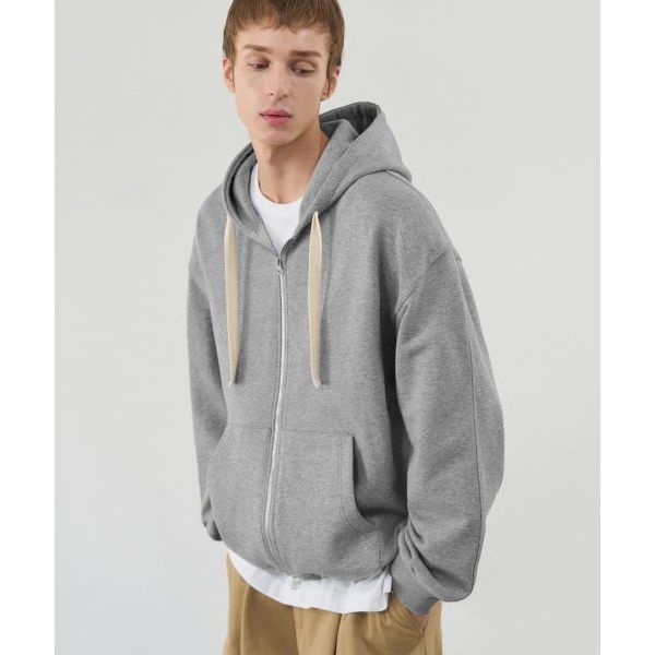 <매장정품> 드로우핏 DRAW FIT레이어드 스트링 투웨이 집업 후드 [M.GREY] DFHD3301MGY 104149