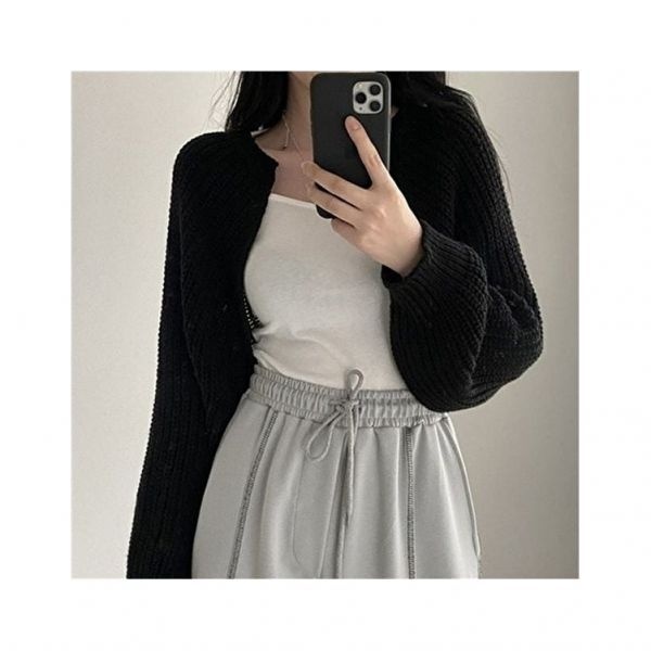 에스케이스토아 여성 가을 데일리 크롭 오버핏 클래식 모던 니트 가디 (KYR-WFH3QVO)