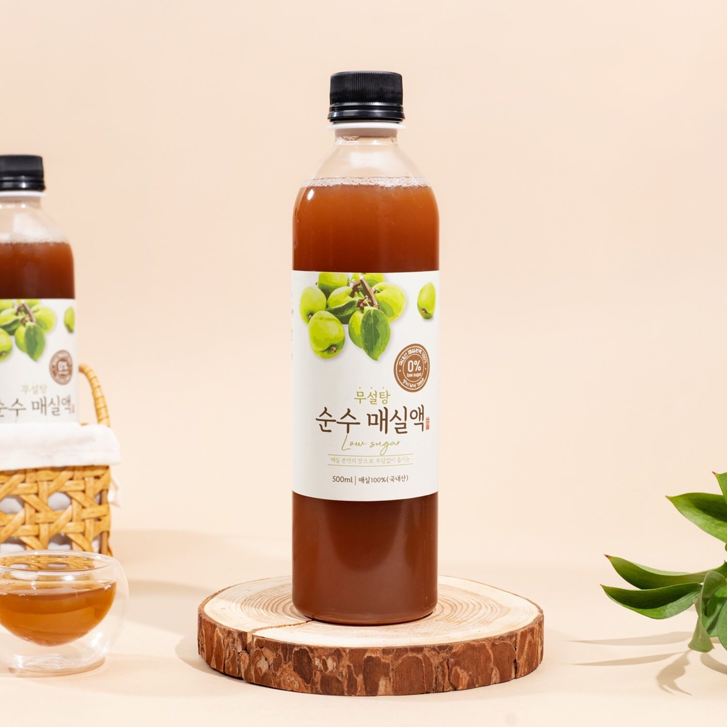 [지리산애] 씨앗 뺀 무설탕 매실원액 500ml