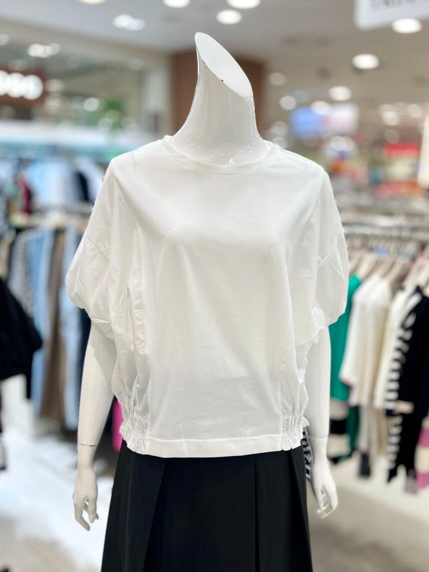 소고 [패션플러스][트리아나]이중 배색 라운드 티셔츠 AK2TA20