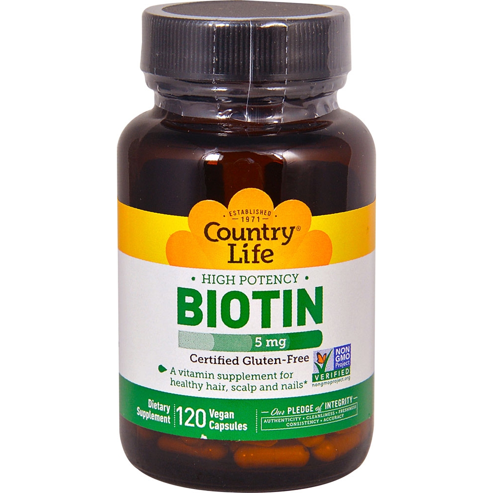 컨트리 라이프 하이 포텐시 비오틴 5 mg 120 식물성캡슐