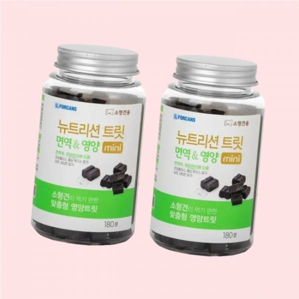 뉴트리션트릿 미니 면역영양 포켄스 강아지 면역력 영양제 180캡슐 2개 4452965