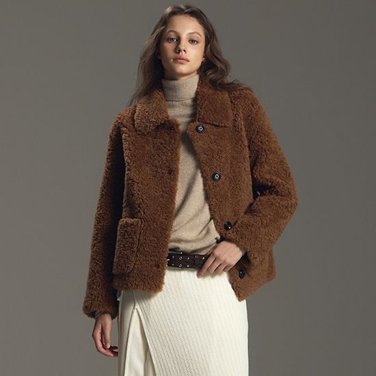 리오벨 (현대홈쇼핑) 리오벨 25 FW 호주산 100% 컬링 양모 하프코트