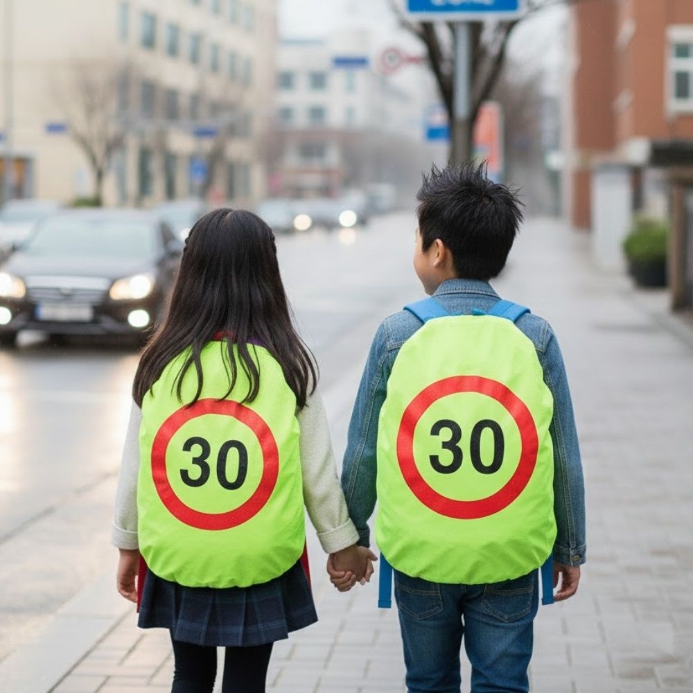 커스커즈 스쿨존 가방 안전커버 어린이집 준비물 유치원 초등학생 등원용품 방수커버