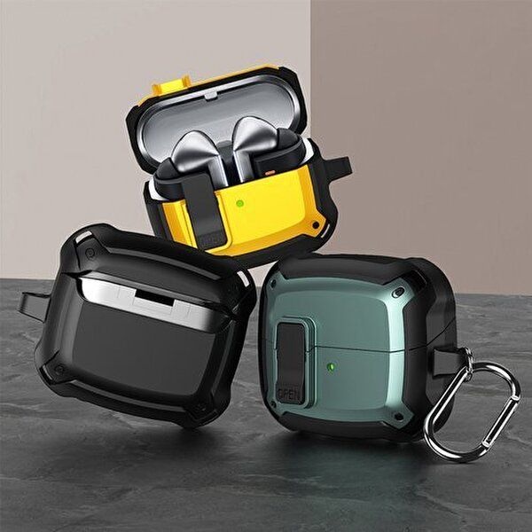 [테일즈]갤럭시 버즈3/버즈3프로/버즈3FE 호환 컬러핏 분실방지 버클락 하드 케이스