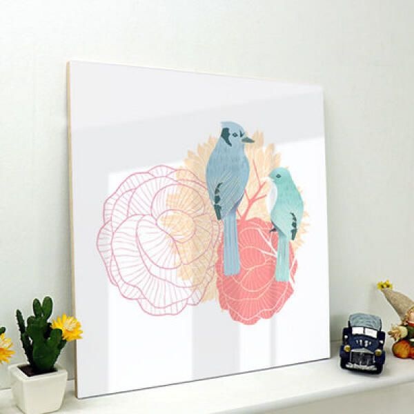 (현대Hmall) 아트박스/꾸밈 cp672-아크릴액자_아름다운꽃과새