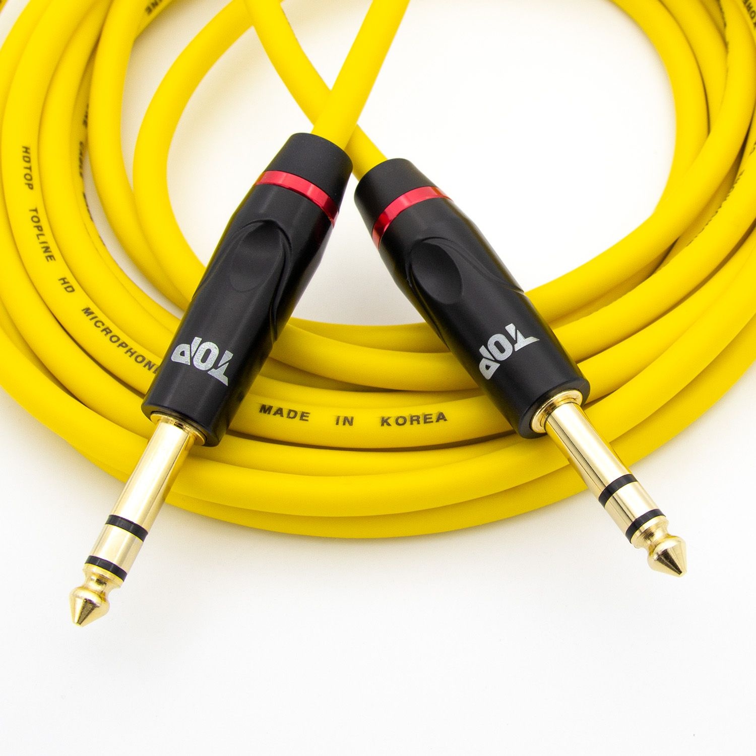 주식회사 탑라인에이치디 (현대Hmall) HDTOP 국산 5.5 스테레오 TRS 케이블 옐로우 50M HT-TP2351