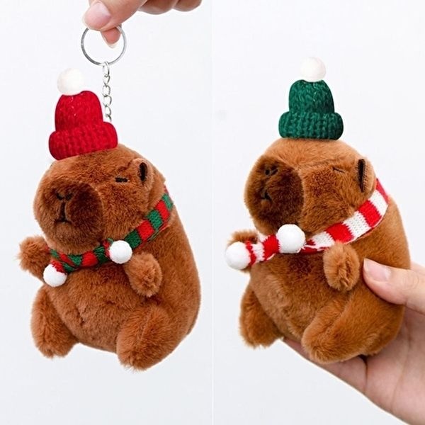 트리오너먼트 큰손할인 크리스마스 카피바라 키링 연말 인형 장식 소품 오너먼트 미니 산타 트리 가방 선물