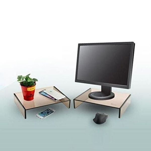 모니터 받침대 강화유리 모니터 거치대 210x280 BR (KYR-W9B4A9E)