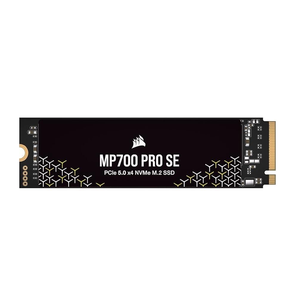 Corsair [해외] Corsair MP700 PRO SE 4TB M.2 PCIe Gen5 x4 NVMe 2.0 SSD – M.2 2280 – Up to 14,000MB/sec Sequential Read – High-Density TLC NAND – Black